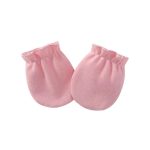 Newborn Baby Solid Color Soft Cotton Gloves For All Seasons - Image 9