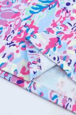 Purple Abstract Floral Print Sleeveless Maxi Dress - Image 5