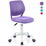 NNECW Adjustable Mid Back Children Study Chair with Adjustable Height for Office-Purple - Image 2