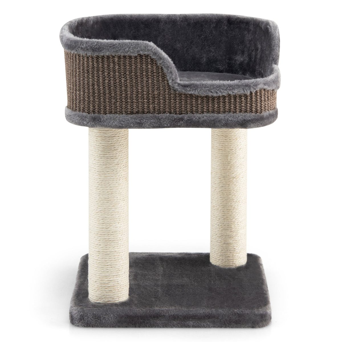 NNECW Compact Cat Tree Tower for Scratching Relaxing &amp Sleeping-Grey - Image 5