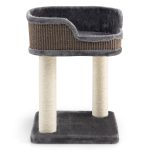 NNECW Compact Cat Tree Tower for Scratching Relaxing &amp Sleeping-Grey - Image 5