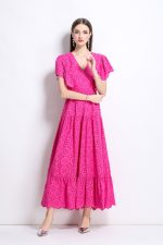 Samantha Lace Cut Out Ruffle Sleeve Maxi Dress - Image 3