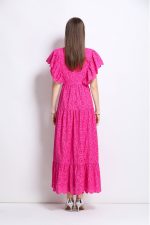 Samantha Lace Cut Out Ruffle Sleeve Maxi Dress - Image 4