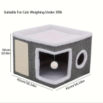 Double-Layer Cat Bed Cave Sofa - Image 3