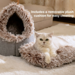 Donut Plush Cat Bed Cozy Cradle Nest - Image 2