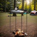 Black Round Coffee Table with Detachable Tray - Image 5