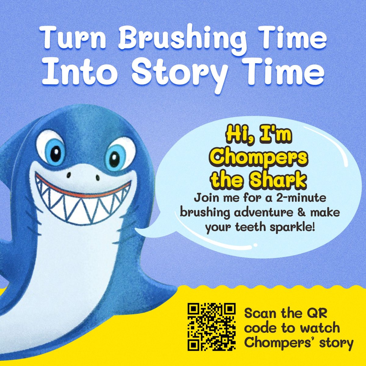 Chompers the Shark Toothbrush for Kids With Bonus Brush Head - Image 3