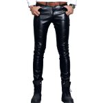 Men’s Skin Tight Leather Motorcycle Pants
