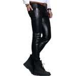 Men’s Skin Tight Leather Motorcycle Pants - Image 4