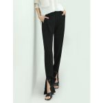 Stylish Black Pants with Front Ankle Slits - Image 3