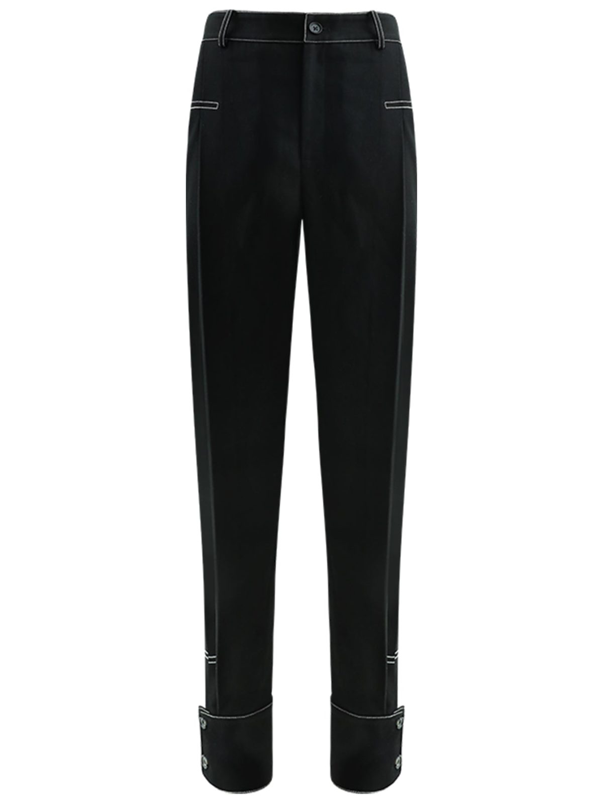 Stylish Black Pants with Front Ankle Slits - Image 4