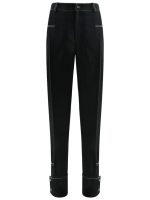 Stylish Black Pants with Front Ankle Slits - Image 4