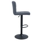 2 krzesła barowe z siedziskiem z tkaniny w kilku kolorach, ciemny szary - Image 3
