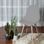 4 nowoczesne krzesła do jadalni, w 4 kolorach-szare - Image 3