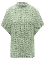 Textured Pleated Knit Batwing Top - Image 4