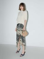 Textured Pleated Knit Batwing Top - Image 9