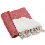 Christmas Gift Towel - Herringbone Red - Image 2