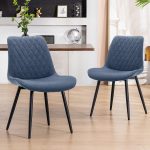 Jedálenská stolička Zoe, 2 kusy, oceľovo modrá - Image 5